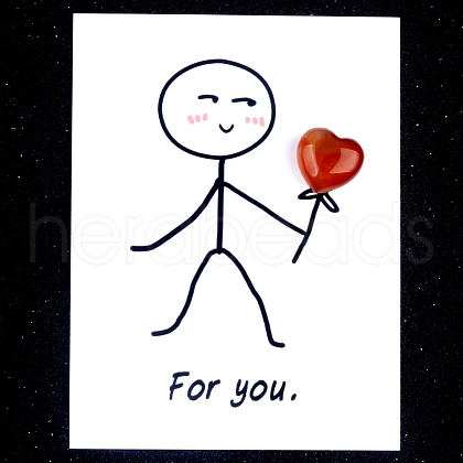 Natural Carnelian Heart Display Decorations PW-WGB97A3-21-1