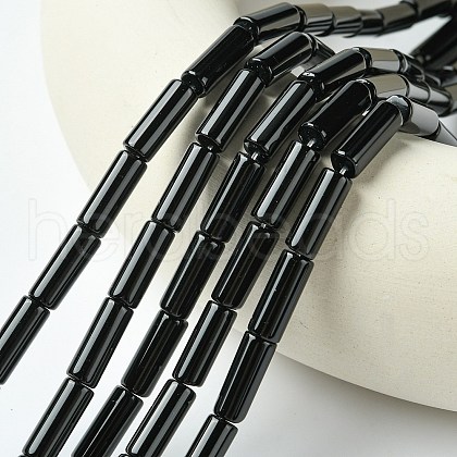 Natural Black Onyx Beads Strands G134-1