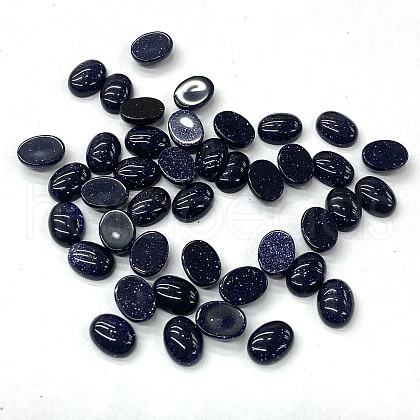 Synthetic Blue Goldstone Cabochons G-H001-15E-1