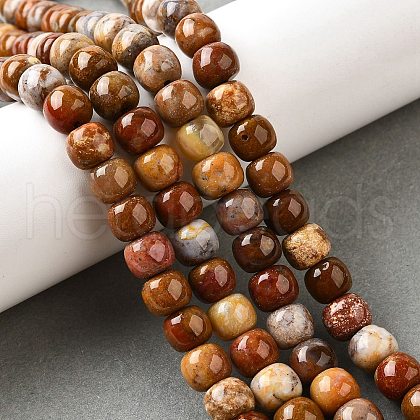 Natural Red Rainbow Jasper Beads Strands G-U023-B02-03-1