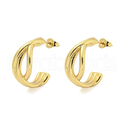 304 Stainless Steel Earring Findings EJEW-O002-08A-G-1