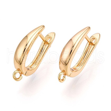 Brass Hoop Earring Finding KK-N261-39G-1