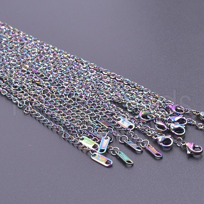 2.2MM Unisex 304 Stainless Steel Cable Chains Necklaces FX6206-5-1