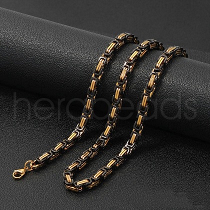 Titanium Steel Byzantine Chains Necklace for Men's FS-WG56795-98-1