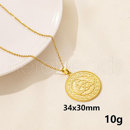 Stainless Steel Trinity Knot Pendant Necklaces NZ8633-10-1