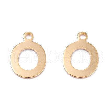 201 Stainless Steel Charms STAS-C021-06G-O-1
