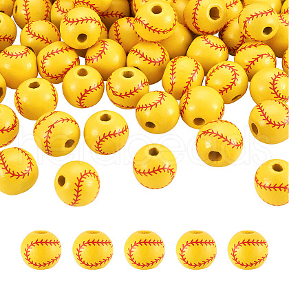 Cheriswelry 100Pcs Dyed Wood Beads WOOD-CW0001-06-1