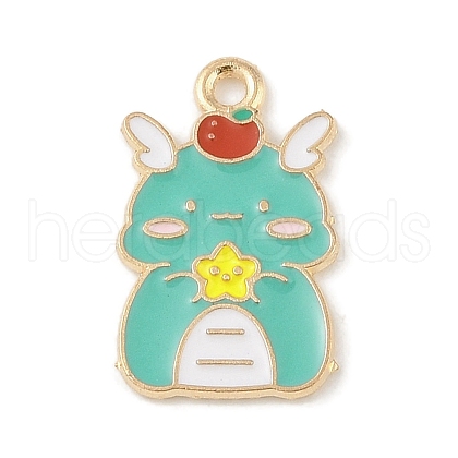 Alloy Enamel Pendants ENAM-Z010-10KCG-1