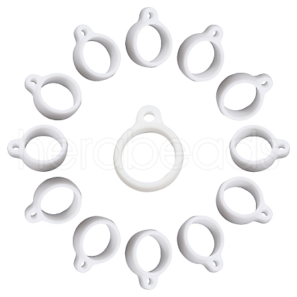 Gorgecraft 60Pcs Silicone Pendant SIL-GF0001-40B-1