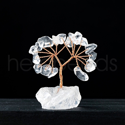 Natural Quartz Crystal Chips Tree Decorations PW-WG47948-01-1