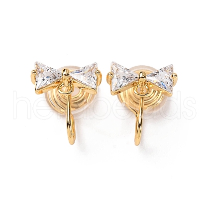 Brass Micro Pave Cubic Zirconia Ear Cuff Findings KK-F898-18G-1