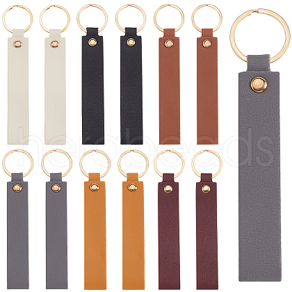 SUNNYCLUE 6 Colors PU Leather Keychain KEYC-SC0001-26-1