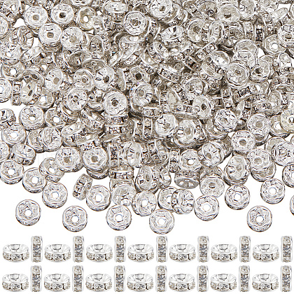 SOFPLATE 400Pcs Brass Rhinestone Spacer Beads RB-SP0001-01D-1