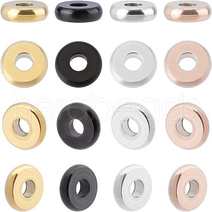 Unicraftale 40Pcs 4 Colors Ion Plating(IP) 304 Stainless Steel Spacer Beads STAS-UN0030-56-1