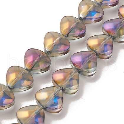 Transparent Electroplate Glass Bead Strands EGLA-P050-FR02-1