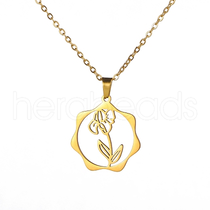 Stainless Steel Pendant Necklace PW-WG26640-04-1