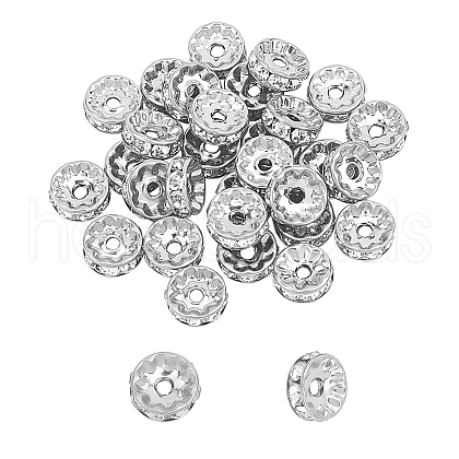 Unicraftale 316 Surgical Stainless Steel Crystal Rhinestone Spacer Beads STAS-UN0004-89P-1