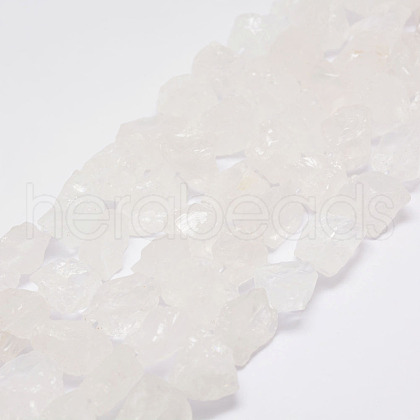 Raw Rough Natural Quartz Crystal Beads Strands G-F403-11-1