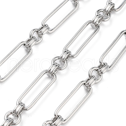 Rack Plating Brass Oval Link Chains CHC-G023-06P-1