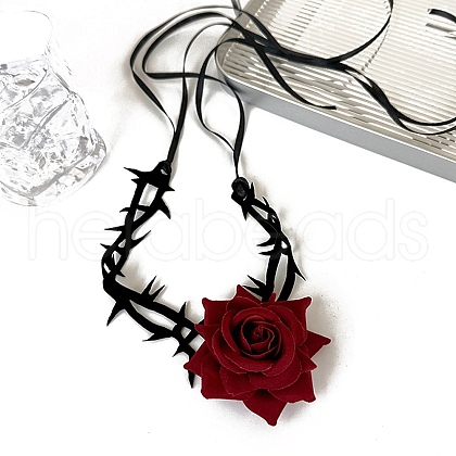 Halloween Cloth Pendant Necklaces PW-WGD6A7F-01-1