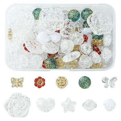100Pcs 10 Style Acrylic Beads Sets OACR-FS0001-47-1