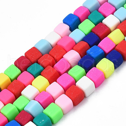 Handmade Polymer Clay Beads Strands X-CLAY-N008-061-10-1