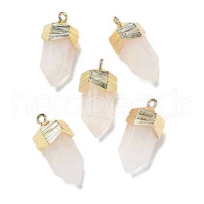 Natural Quartz Crystal Faceted Pendants G-G181-03G-03-1