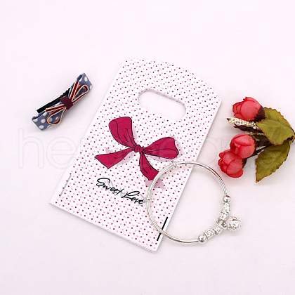 50Pcs Rectangle Plastic Gift Bag PAAG-PW0007-10F-1
