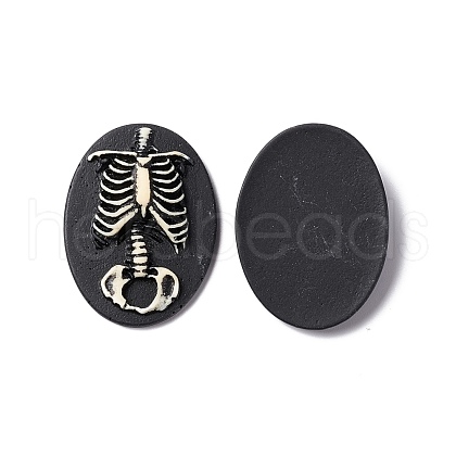 Halloween Cameos Opaque Resin Cabochons RESI-C017-01A-1