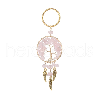 Woven Net/Web with Wing Pendant Keychain KEYC-JKC00481-01-1