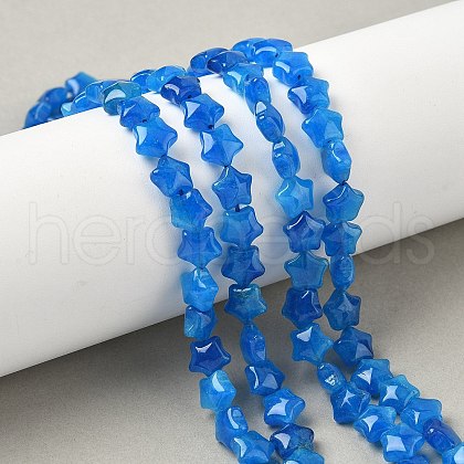Dyed Natural Malaysia Jade Star Beads Strands G-Z080-A01-01-1