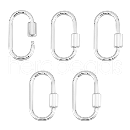 Unicraftale 5Pcs Brass Screw Carabiner Lock Charms KK-UN0002-06-1