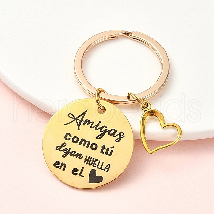Alloy & 304 Stainless Steel Keychain KEYC-YW00094-09-1