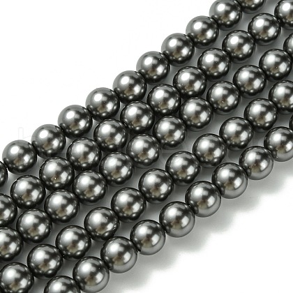 Eco-Friendly Grade A Glass Pearl Beads HY-J002-10mm-HX088-1