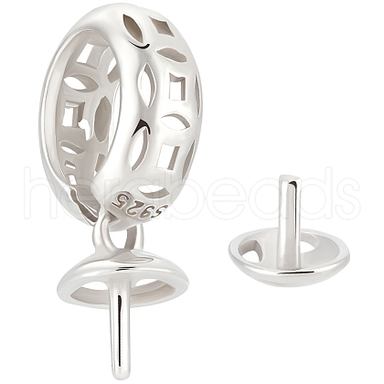 Beebeecraft 1Pc 925 Sterling Silver Pendant Bails STER-BBC0007-67-1
