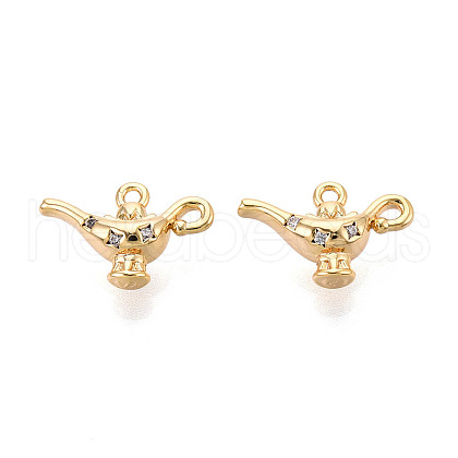 Brass Micro Pave Cubic Zirconia Pendants KK-N263-68G-1