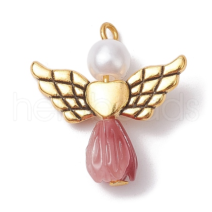 Resin Imitation Pearl Pendants PALLOY-JF02565-06-1