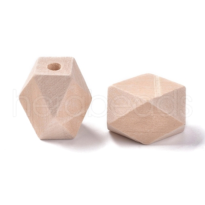 Unfinished Wood Beads WOOD-WH0098-64-1
