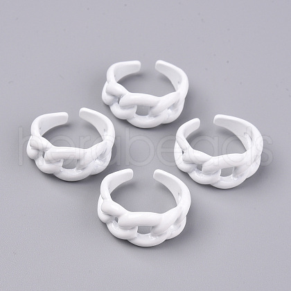 Spray Painted Alloy Cuff Rings RJEW-T011-25-RS-1