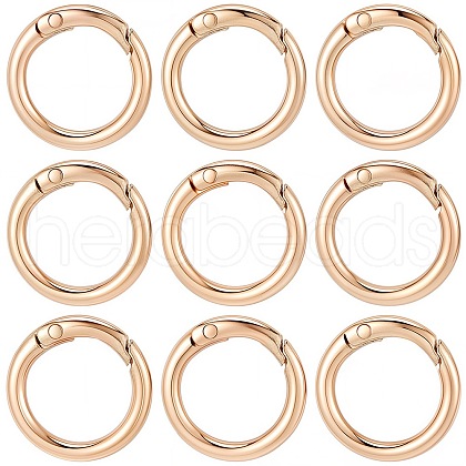 SUNNYCLUE 30Pcs Alloy Spring Gate Rings FIND-SC0009-08-1