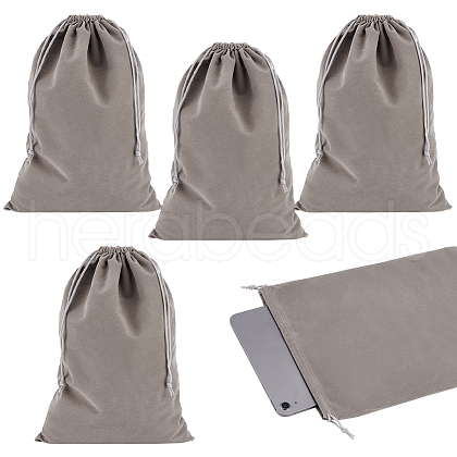 Velvet Cloth Drawstring Pouches TP-WH0015-09B-1