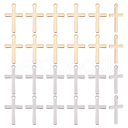 Unicraftale 40Pcs 2 Colors 201 Stainless Steel Pendant Sets STAS-UN0044-79-1