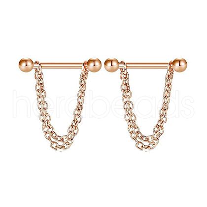304 Stainless Steel Nipple Rings WG03B2E-11-1