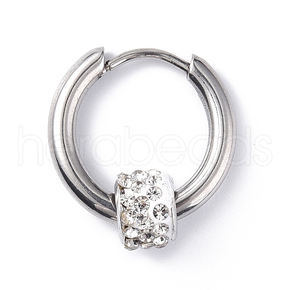 304 Stainless Steel Hoop Earrings STAS-B030-02-1