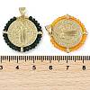 Brass Micro Pave Cubic Zirconia Pendants KK-U032-05G-2