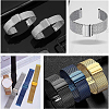Unicraftale 12Pcs 3 Styles 201 Stainless Steel Watch Band Clasps STAS-UN0059-76-6
