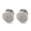 PVD Vacuum Plating 304 Stainless Steel Rhinestone Hoop Earrings for Women EJEW-Z076-06P-05-1