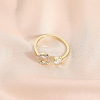 Fashionable Brass Cubic Zirconia Cuff Rings FS-WG4936F-25-1