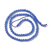 Natural Blue Agate Beads Strands G-F596-12C-2mm-2