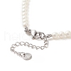 Dyed Synthetic Red Coral Chips & Shell Pearl Graduated Beaded Necklaces for Women NJEW-TA00065-6